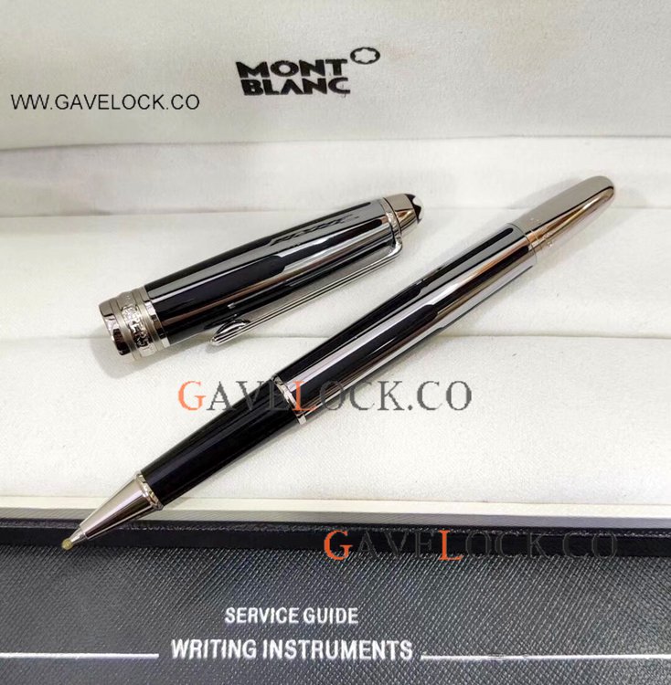Low Price Mont blanc Meisterstuck Silverl & Black Rollerball Pen